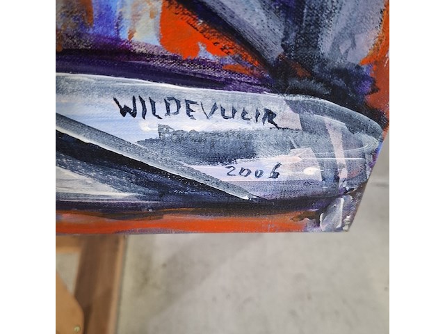 Acryl schilderij, maya wildevuur (1944-2023), 2006 - afbeelding 5 van  7
