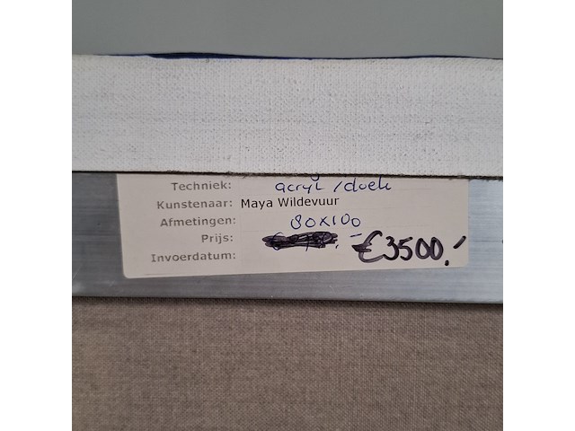 Acryl schilderij, maya wildevuur (1944-2023), 2006 - afbeelding 7 van  7