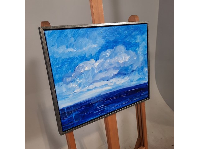 Acryl schilderij, maya wildevuur (1944-2023), atlantische oceaan, 2015 - afbeelding 3 van  8