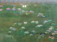 Acryl schilderij, maya wildevuur (1944-2023), bloemenveld, 1991 - afbeelding 1 van  8