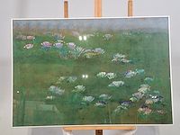 Acryl schilderij, maya wildevuur (1944-2023), bloemenveld, 1991 - afbeelding 2 van  8