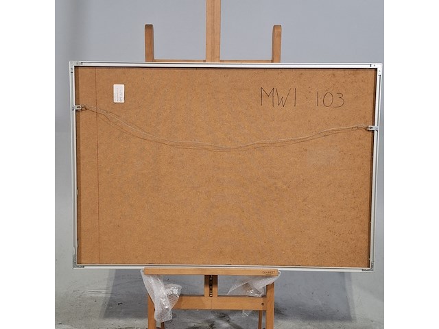 Acryl schilderij, maya wildevuur (1944-2023), bloemenveld, 1991 - afbeelding 7 van  8