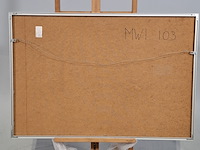 Acryl schilderij, maya wildevuur (1944-2023), bloemenveld, 1991 - afbeelding 7 van  8