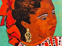 Acryl schilderij, maya wildevuur (1944-2023), dansers mexico, 2001 - afbeelding 1 van  8