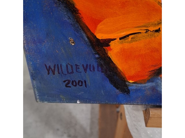 Acryl schilderij, maya wildevuur (1944-2023), dansers mexico, 2001 - afbeelding 5 van  8