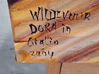 Acryl schilderij, maya wildevuur (1944-2023), dora in giglio, 2004 - afbeelding 6 van  8