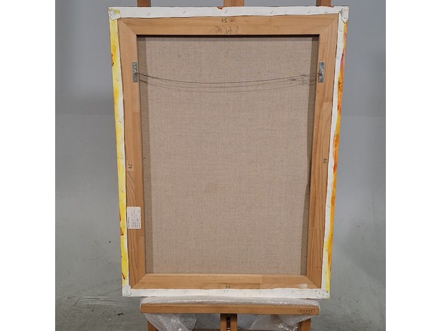 Acryl schilderij, maya wildevuur (1944-2023), dora in giglio, 2004 - afbeelding 7 van  8