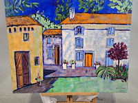 Acryl schilderij, maya wildevuur (1944-2023), frankrijk pourpry, 2006 - afbeelding 2 van  8