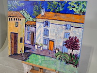 Acryl schilderij, maya wildevuur (1944-2023), frankrijk pourpry, 2006 - afbeelding 4 van  8