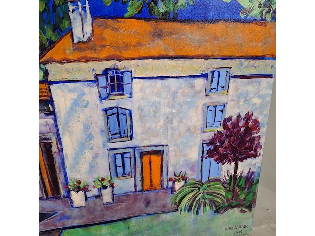 Acryl schilderij, maya wildevuur (1944-2023), frankrijk pourpry, 2006 - afbeelding 6 van  8