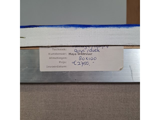 Acryl schilderij, maya wildevuur (1944-2023), frankrijk pourpry, 2006 - afbeelding 8 van  8