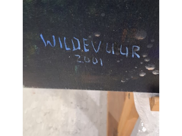 Acryl schilderij, maya wildevuur (1944-2023), geit, 2001 - afbeelding 6 van  8