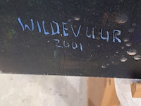 Acryl schilderij, maya wildevuur (1944-2023), geit, 2001 - afbeelding 6 van  8