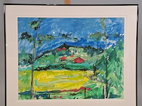 Acryl schilderij, maya wildevuur (1944-2023), heidekas, 1991 - afbeelding 2 van  9