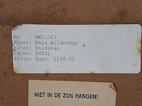 Acryl schilderij, maya wildevuur (1944-2023), heidekas, 1991 - afbeelding 9 van  9