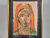 Acryl schilderij, maya wildevuur (1944-2023), jouselmer india - afbeelding 2 van  9