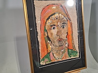 Acryl schilderij, maya wildevuur (1944-2023), jouselmer india - afbeelding 3 van  9