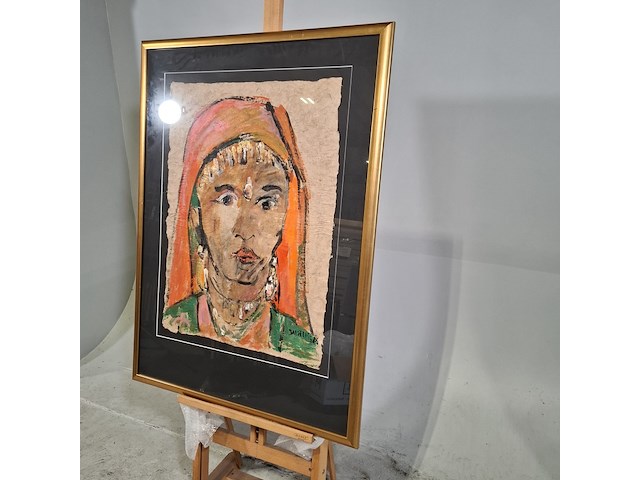 Acryl schilderij, maya wildevuur (1944-2023), jouselmer india - afbeelding 4 van  9