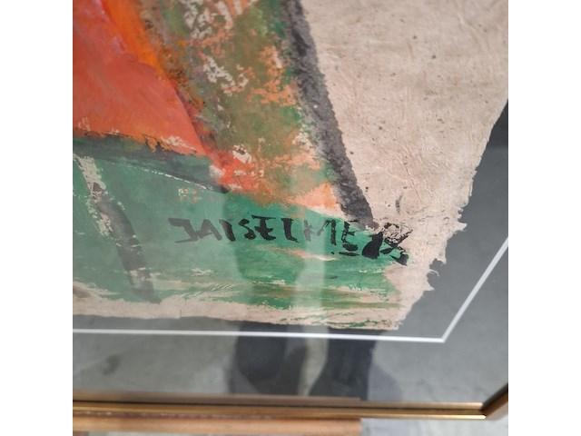 Acryl schilderij, maya wildevuur (1944-2023), jouselmer india - afbeelding 5 van  9