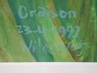 Acryl schilderij, maya wildevuur (1944-2023), klaprozen, 1997 - afbeelding 5 van  8