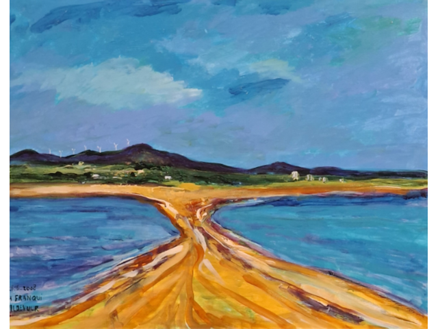 Acryl schilderij, maya wildevuur (1944-2023), la franqui, 2008 - afbeelding 1 van  9