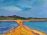 Acryl schilderij, maya wildevuur (1944-2023), la franqui, 2008