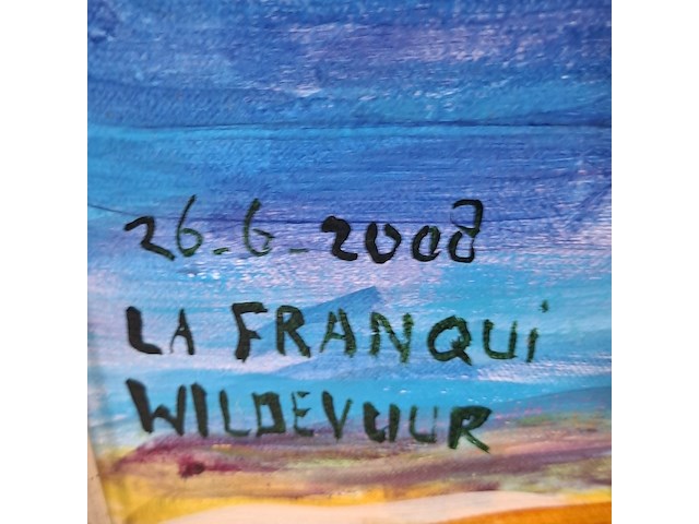 Acryl schilderij, maya wildevuur (1944-2023), la franqui, 2008 - afbeelding 6 van  9