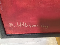 Acryl schilderij, maya wildevuur (1944-2023), landschap, 1999 - afbeelding 5 van  8