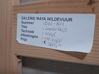 Acryl schilderij, maya wildevuur (1944-2023), landschap, 1999 - afbeelding 8 van  8