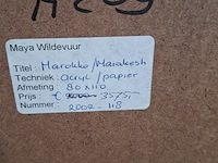 Acryl schilderij, maya wildevuur (1944-2023), marakesh marokko, 2002 - afbeelding 3 van  11