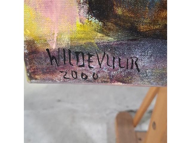 Acryl schilderij, maya wildevuur (1944-2023), marktvrouw - afbeelding 6 van  9