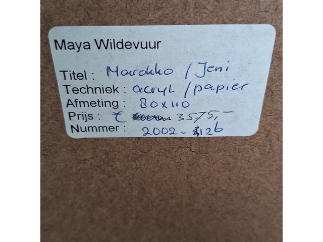 Acryl schilderij, maya wildevuur (1944-2023), marokko, 2002 - afbeelding 9 van  9