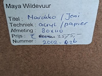 Acryl schilderij, maya wildevuur (1944-2023), marokko, 2002 - afbeelding 9 van  9