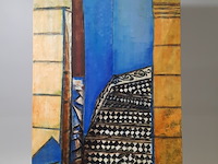 Acryl schilderij, maya wildevuur (1944-2023), marokko, 2002 - afbeelding 2 van  7