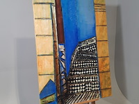 Acryl schilderij, maya wildevuur (1944-2023), marokko, 2002 - afbeelding 3 van  7