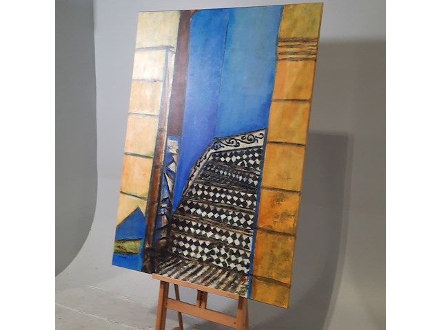 Acryl schilderij, maya wildevuur (1944-2023), marokko, 2002 - afbeelding 4 van  7