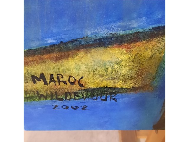 Acryl schilderij, maya wildevuur (1944-2023), marokko, 2002 - afbeelding 5 van  7