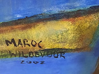 Acryl schilderij, maya wildevuur (1944-2023), marokko, 2002 - afbeelding 5 van  7