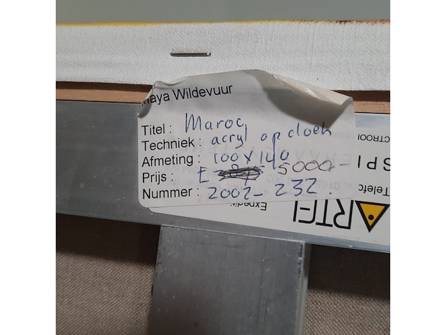 Acryl schilderij, maya wildevuur (1944-2023), marokko, 2002 - afbeelding 7 van  7