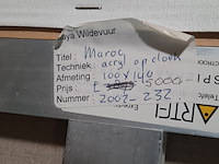 Acryl schilderij, maya wildevuur (1944-2023), marokko, 2002 - afbeelding 7 van  7