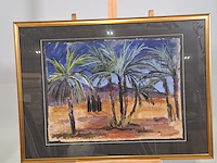 Acryl schilderij maya wildevuur (1944-2023), marokko agdz, bouwjaar 2002 - afbeelding 2 van  9