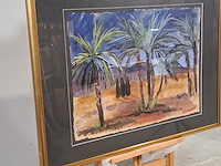 Acryl schilderij maya wildevuur (1944-2023), marokko agdz, bouwjaar 2002 - afbeelding 3 van  9