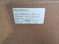 Acryl schilderij maya wildevuur (1944-2023), marokko agdz, bouwjaar 2002 - afbeelding 9 van  9
