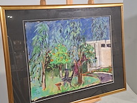 Acryl schilderij, maya wildevuur (1944-2023), marokko meknes, 2002 - afbeelding 3 van  9