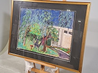 Acryl schilderij, maya wildevuur (1944-2023), marokko meknes, 2002 - afbeelding 4 van  9