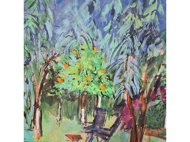 Acryl schilderij, maya wildevuur (1944-2023), marokko meknes, 2002 - afbeelding 5 van  9