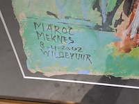 Acryl schilderij, maya wildevuur (1944-2023), marokko meknes, 2002 - afbeelding 6 van  9