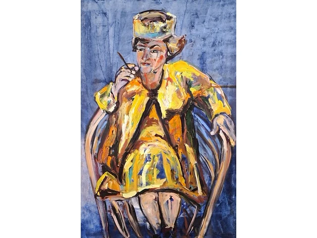 Acryl schilderij maya wildevuur (1944-2023), martha, bouwjaar 1991 - afbeelding 1 van  10
