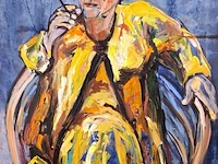 Acryl schilderij maya wildevuur (1944-2023), martha, bouwjaar 1991