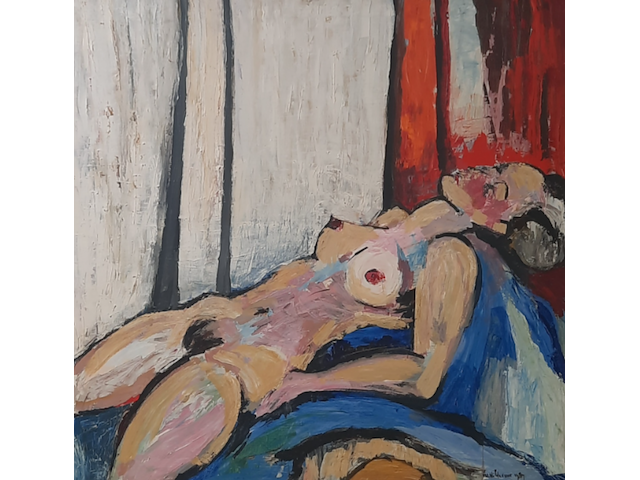 Acryl schilderij, maya wildevuur (1944-2023), naakt, 1987 - afbeelding 1 van  8